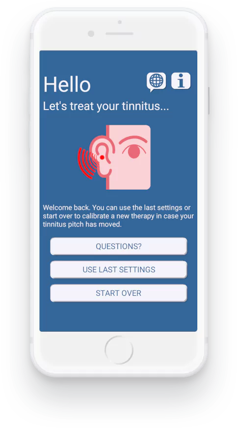 Our most popular app, Tinnitus Therapy Pro, an app for tinnitus relief using spectrally notched audio therapy for tinnitus retraining.